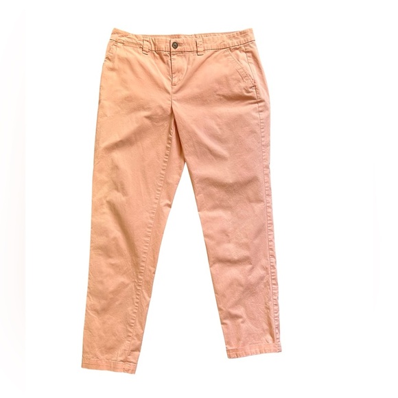 Women’s Gap Khakis Size 8 Orange Color Straight Leg Casual Pants - Picture 2 of 5